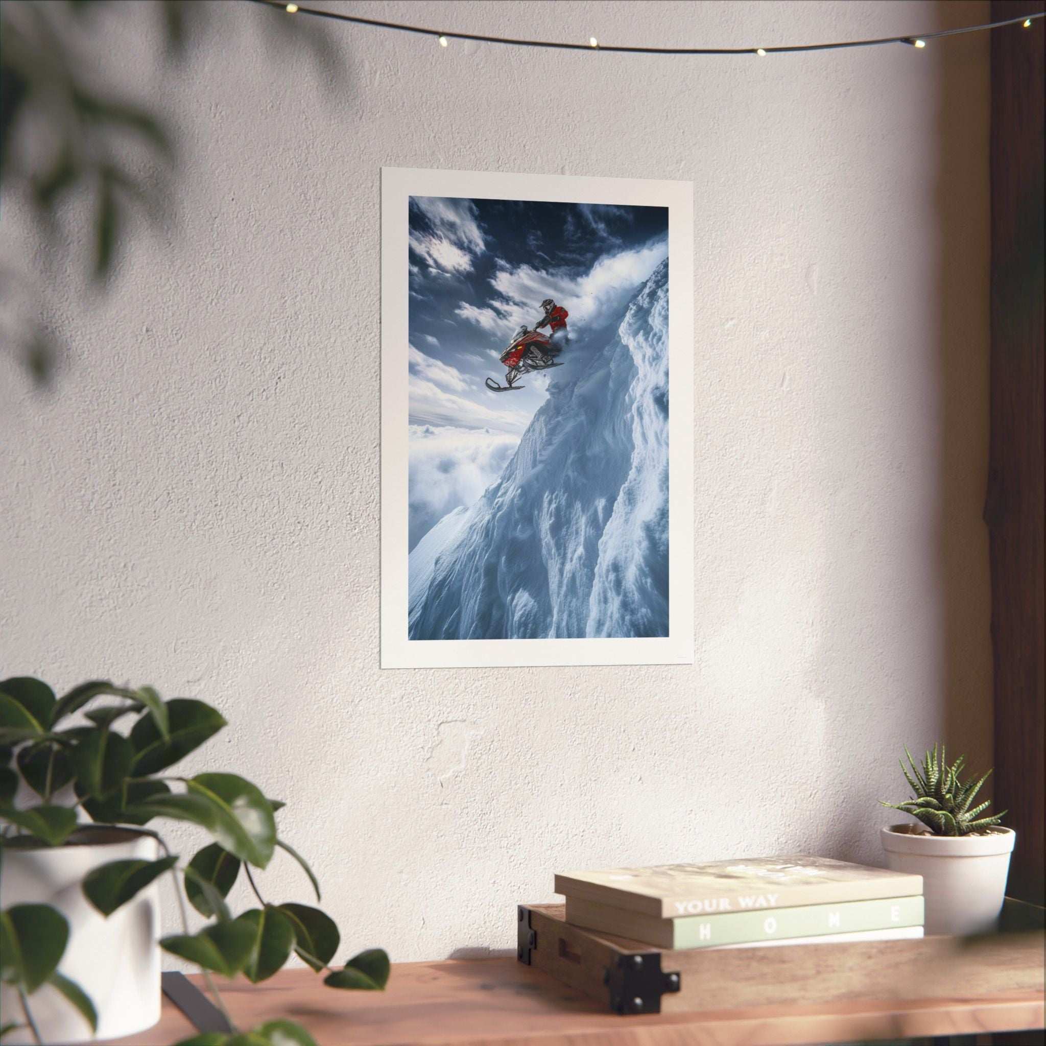 Free Fall - Snowmobile - Gallery Print Poster - DC0192